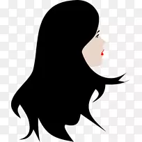 笑脸女人剪贴画后脑勺