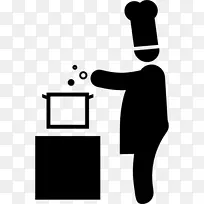 电脑图标厨师烹饪餐厅-烹饪