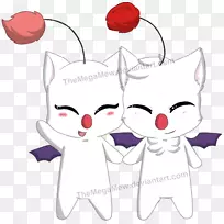 胡须猫卡通剪贴画-猫