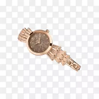 表带泰坦公司黄金模拟手表-女士手表