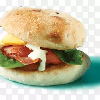 三文鱼汉堡水牛汉堡滑块早餐三明治第一车财务-凯撒