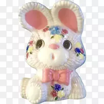 兔子陶瓷复活节兔子娃娃雕像-兔子