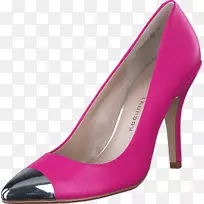 宫廷鞋高跟鞋粉红色吊带凉鞋