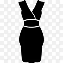 小黑连衣裙电脑图标商店服装