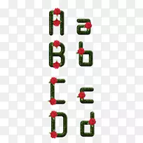 iPhone 7圣诞装饰品字体文字字母表字体