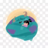 布奥怪物公司詹姆斯p.Sullivan绘图Pixar-boo怪物公司