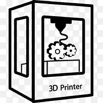 3D打印机计算机图标三维计算机图形.打印机