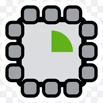 集成电路芯片电子电路电子符号电子网络剪贴画符号