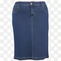 牛仔裤、牛仔布、钴蓝、百慕大短裤-牛仔裙