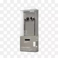 音频akg y23u内置耳机带有通用远程和麦克风akg y23耳机管型黑色y23blk akg超小型内耳机