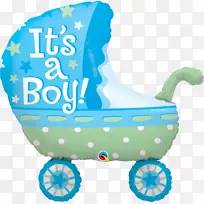 婴儿运输婴儿气球婴儿淋浴尿布婴儿车
