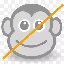 猴子脸灵长类黑猩猩剪贴画-猴子衣架