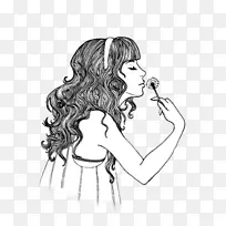 画蒲公英素描-蒲公英