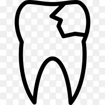 人类牙齿电脑图标健康护理-牙医卡通