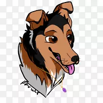 犬种鼻子夹艺术-粗牧羊犬