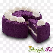 Ube Halaya红丝带菲律宾菜雪纺蛋糕熊猫蛋糕结婚蛋糕