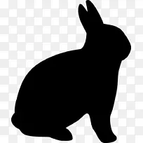 兔形剪贴画-兔子