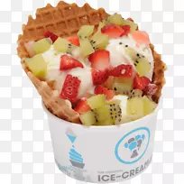 冰淇淋冷冻酸奶水果沙拉奶昔冰淇淋