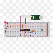 微控制器电路板电子线路图atmega 328