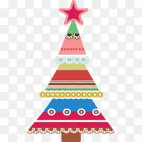 圣诞树新年圣诞树装饰剪贴画-圣诞树