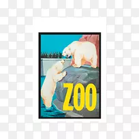 哥本哈根动物园北极熊海报画框-北极熊