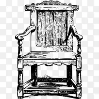 椅子，桌子，木头，家具，剪贴画，椅子