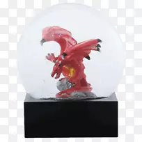 公鸡雕像毫米雪球红龙水球