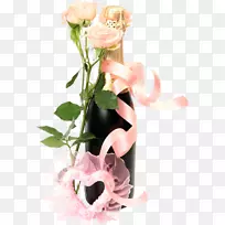 花园玫瑰香槟酒-免费剪贴画-香槟