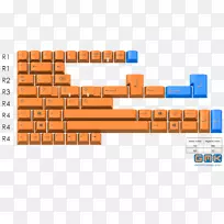 CMYK彩色模型橙色键盘-橙色