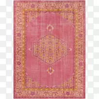 地毯簇绒东方地毯起居室-粉红色地毯