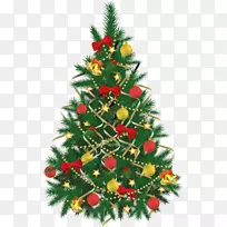 圣诞树装饰剪贴画-圣诞节