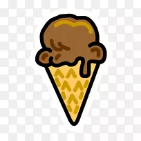 冰淇淋圆锥形圣代巧克力冰淇淋那不勒斯冰淇淋-冰淇淋