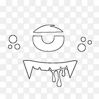独眼巨人线画着色书吸血鬼-吸血鬼