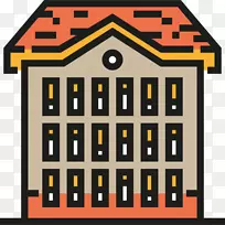 公寓住宅建筑电脑图标-公寓