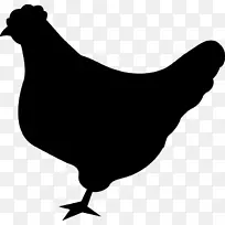 鸡作为食物家禽养殖电脑图标-鸡