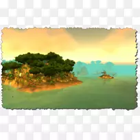 魔兽世界：大灾难，白色和蓝色，绿色，野蛮的海岸