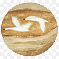 鸟瓦艺术陶瓷飞雪鹅