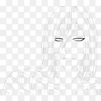 人眼额头发画素描-阿宝莱