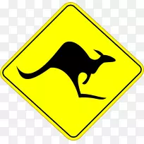 澳洲袋鼠交通标志-澳洲