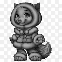 小猫须灰狼狐装-小猫