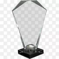 玻璃棱镜水晶奖章水晶奖杯