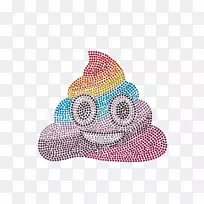 一堆便便表情符号贴纸笑脸服装.表情符号