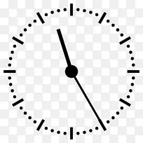 数字闹钟面对12小时时钟