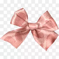领结发带粉红色m黄丝带