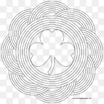 圆圈白线艺术点字体-圆圈