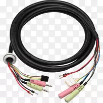 电连接器适配器电缆音频信号扬声器电线音频电源