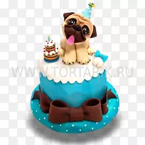 生日蛋糕小狗马耳他狗饼装饰-小狗