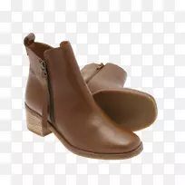 焦糖色棕色皮靴靴