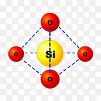 二氧化硅分子结构玻璃分子几何学玻璃