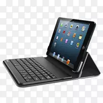 电脑键盘ipad迷你2笔记本电脑迷你4罗技超薄键盘盖为ipad迷你笔记本电脑